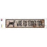 Wire Fox Terrier Trail Novelty Narrow Sticker Decal