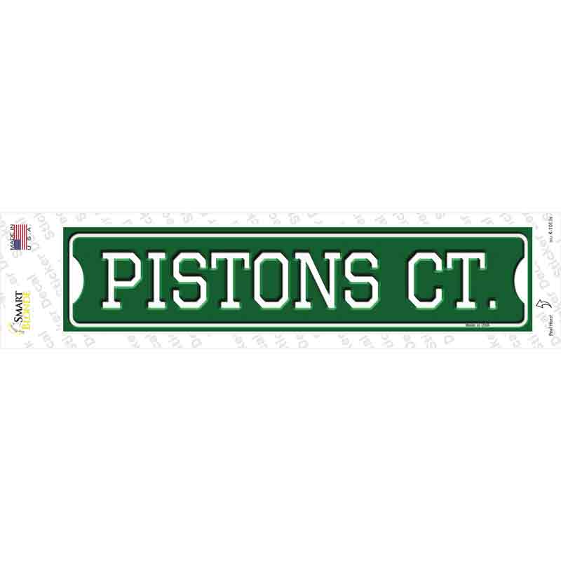 Pistons Ct Novelty Narrow Sticker Decal