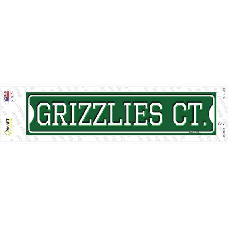 Grizzlies Ct Novelty Narrow Sticker Decal