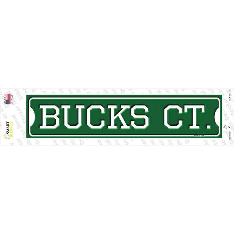 Bucks Ct Novelty Narrow Sticker Decal