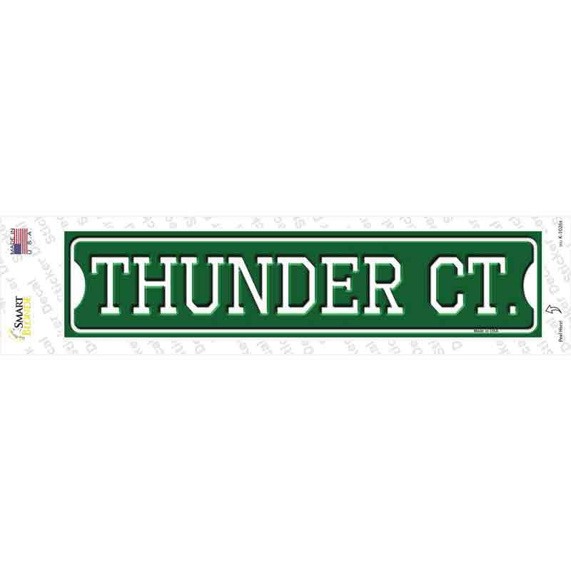 Thunder Ct Novelty Narrow Sticker Decal