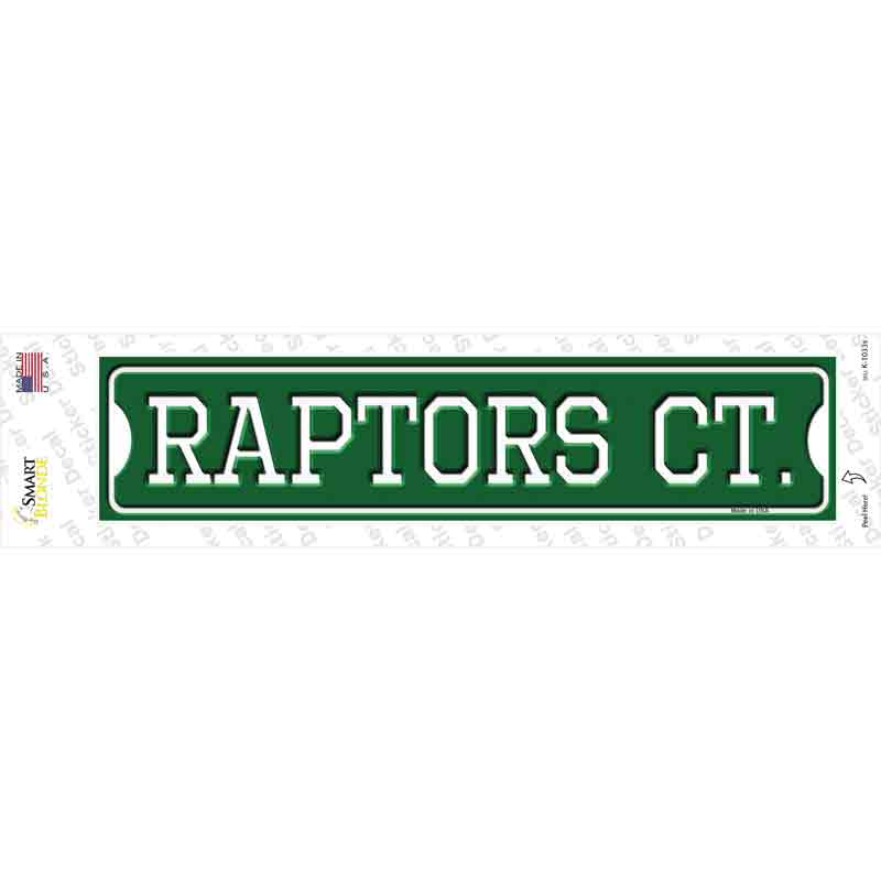 Raptors Ct Novelty Narrow Sticker Decal