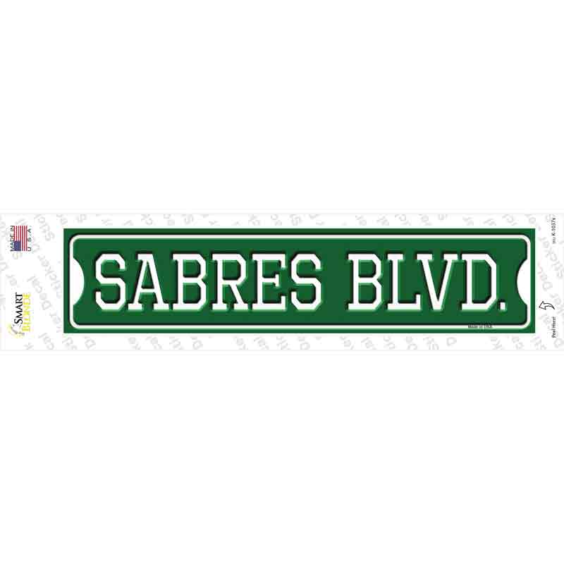 Sabres Blvd Novelty Narrow Sticker Decal