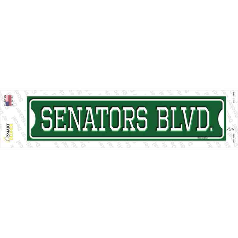 Senators Blvd Novelty Narrow Sticker Decal