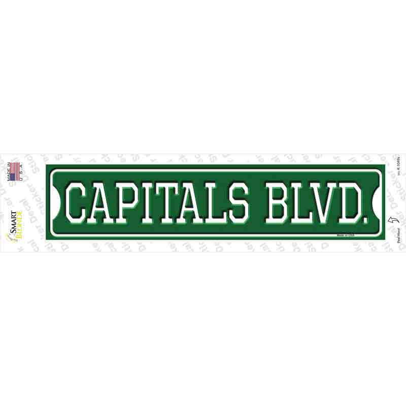 Capitals Blvd Novelty Narrow Sticker Decal