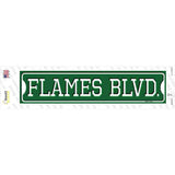 Flames Blvd Novelty Narrow Sticker Decal