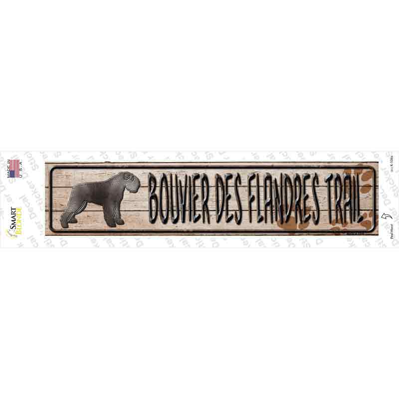 Bouvier Des Flandres Trail Novelty Narrow Sticker Decal