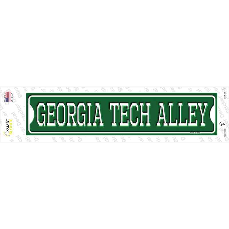 Georgia Tech Alley Novelty Narrow Sticker Decal