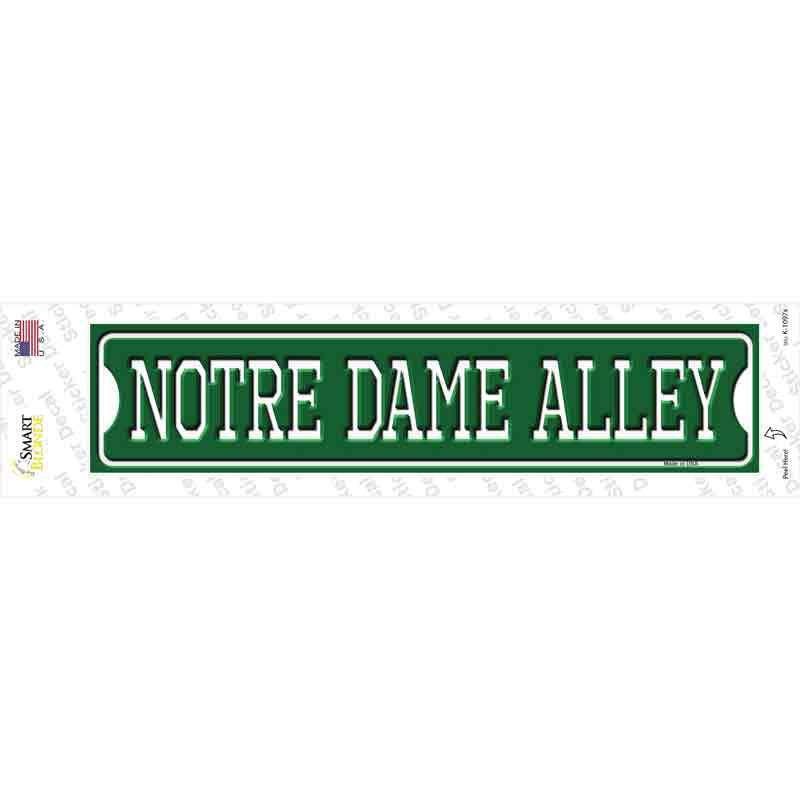 Notre Dame Alley Novelty Narrow Sticker Decal