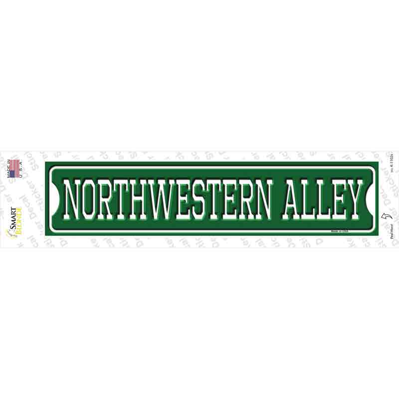 Northwestern Alley Novelty Narrow Sticker Decal