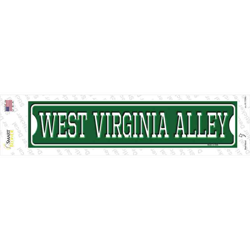 West Virginia Alley Novelty Narrow Sticker Decal