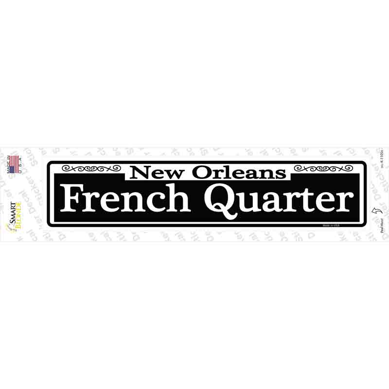 New Orleans French Quarter Novelty Narrow Sticker Decal