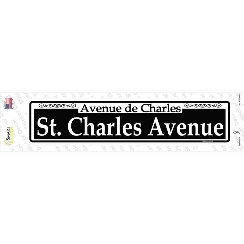 St. Charles Ave Novelty Narrow Sticker Decal