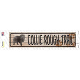 Collie Rough Trail Novelty Narrow Sticker Decal