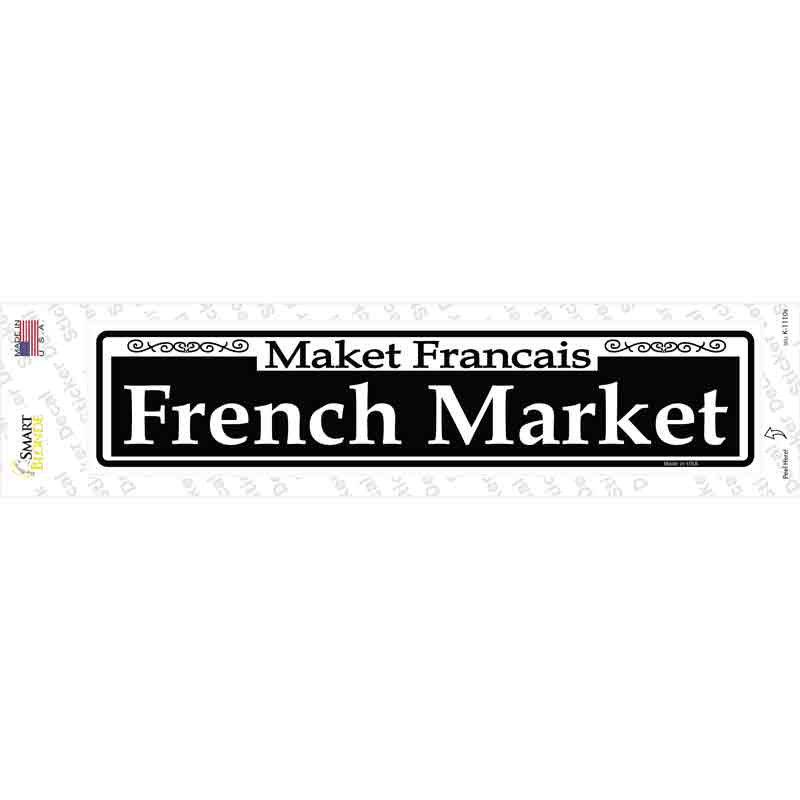 French Market Novelty Narrow Sticker Decal