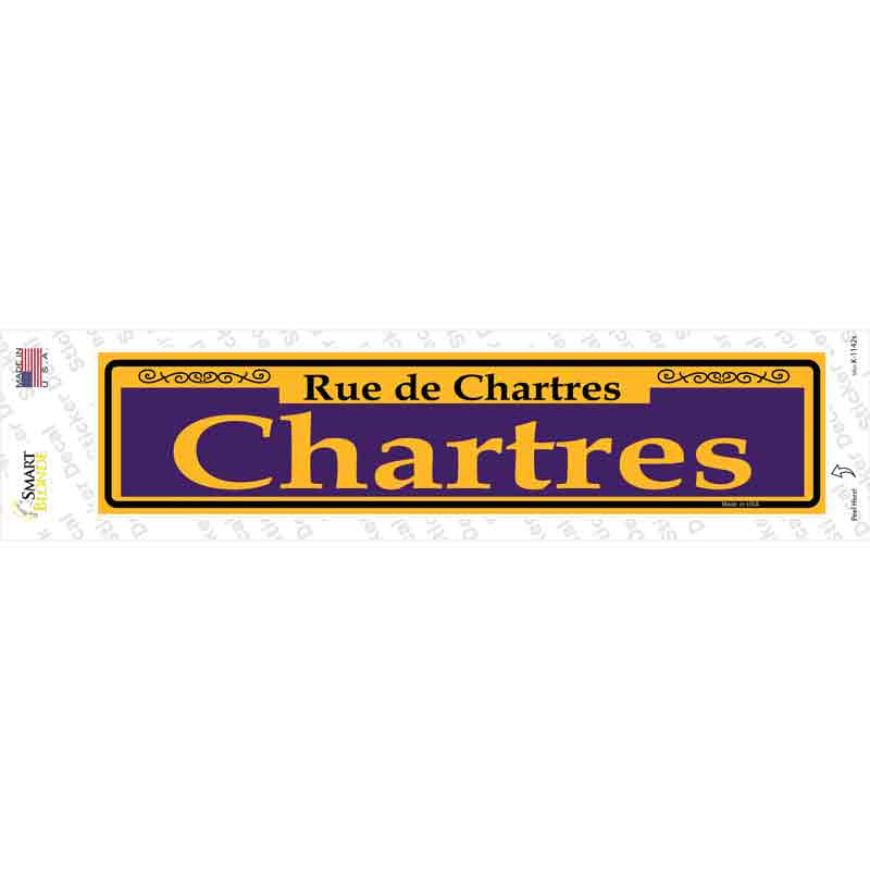 Chartres Purple Novelty Narrow Sticker Decal