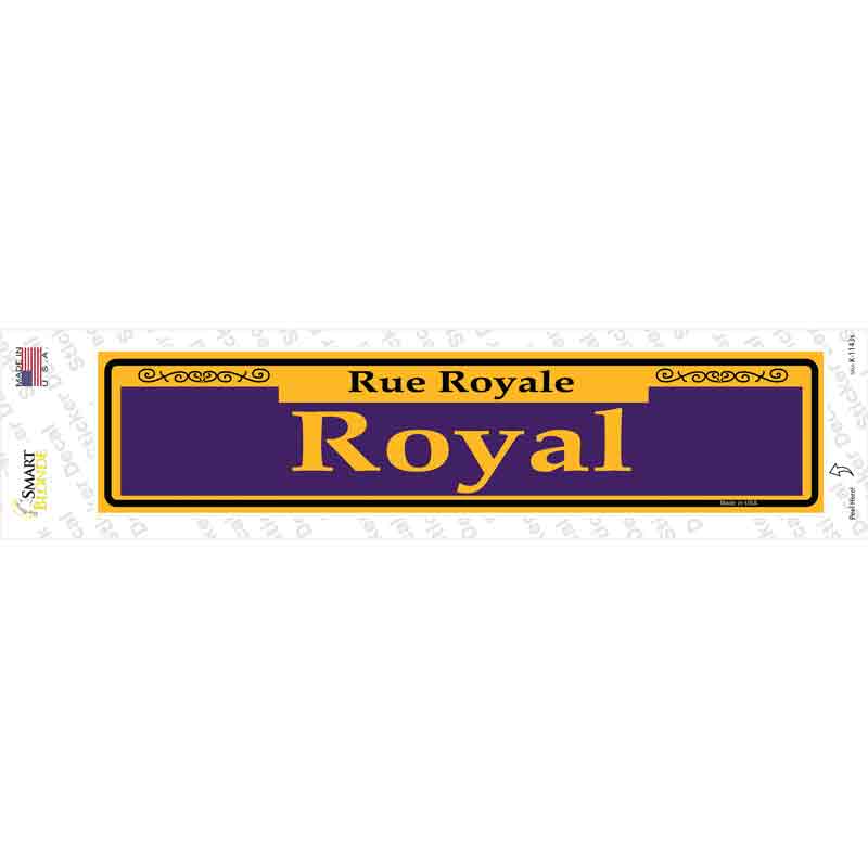 Royal Purple Novelty Narrow Sticker Decal