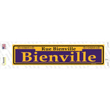 Bienville Purple Novelty Narrow Sticker Decal