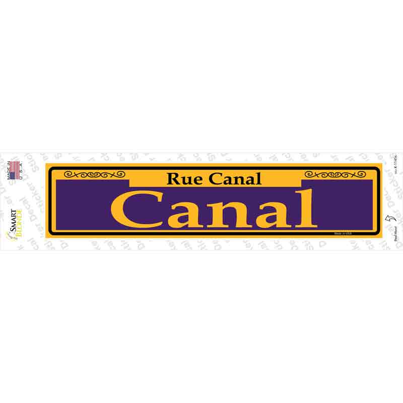 Canal Purple Novelty Narrow Sticker Decal