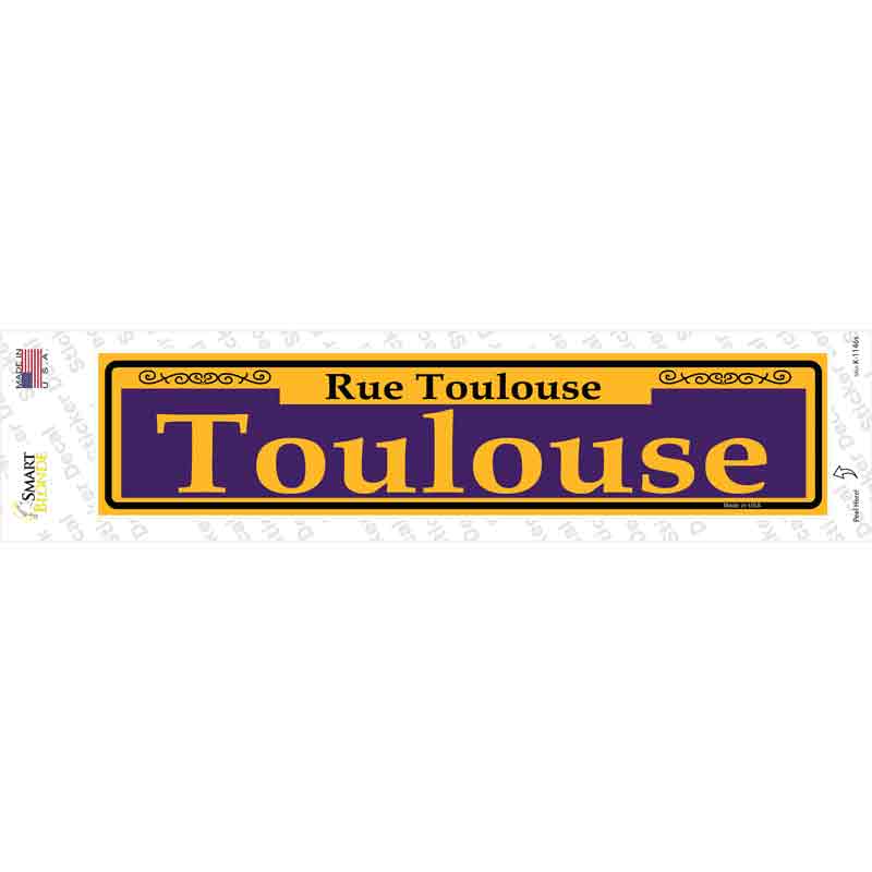 Toulouse Purple Novelty Narrow Sticker Decal