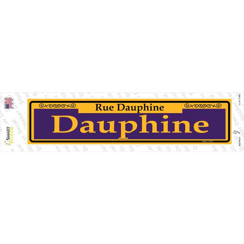 Dauphine Purple Novelty Narrow Sticker Decal