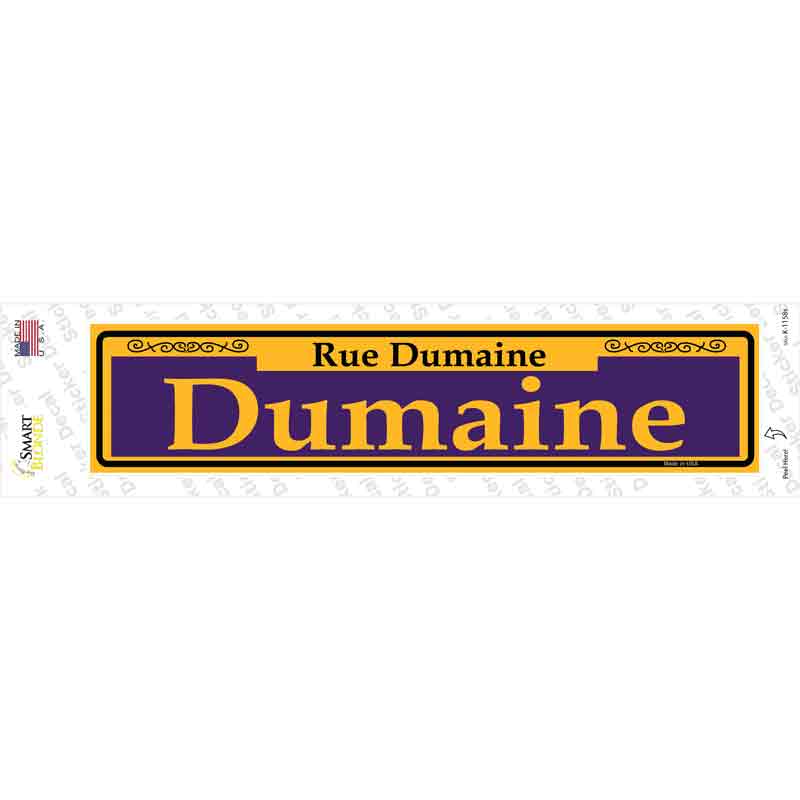 Dumaine Purple Novelty Narrow Sticker Decal