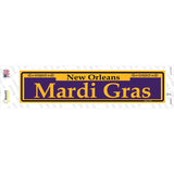 Mardi Gras Purple Novelty Narrow Sticker Decal