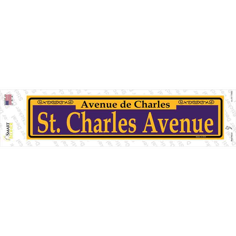 St. Charles Avenue Purple Novelty Narrow Sticker Decal