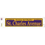 St. Charles Avenue Purple Novelty Narrow Sticker Decal