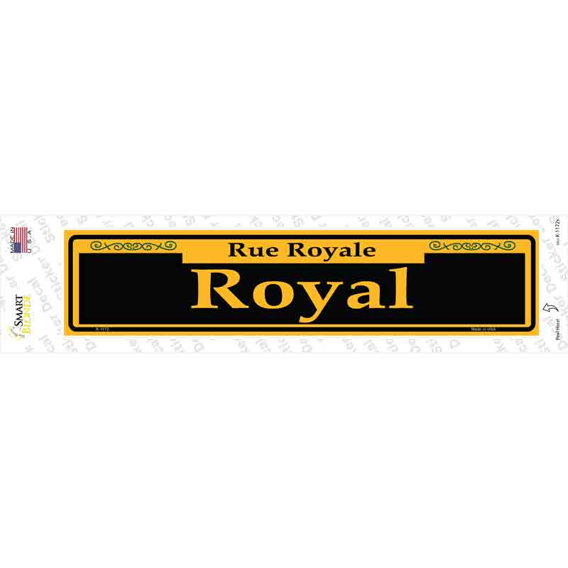 Royal Yellow Novelty Narrow Sticker Decal