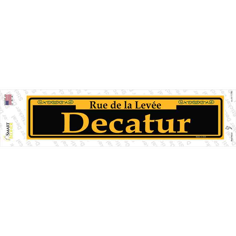 Decatur Yellow Novelty Narrow Sticker Decal