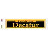 Decatur Yellow Novelty Narrow Sticker Decal