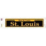 St. Louis Yellow Novelty Narrow Sticker Decal