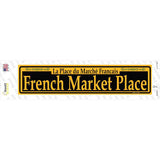 French Market Place Yellow Novelty Narrow Sticker Decal