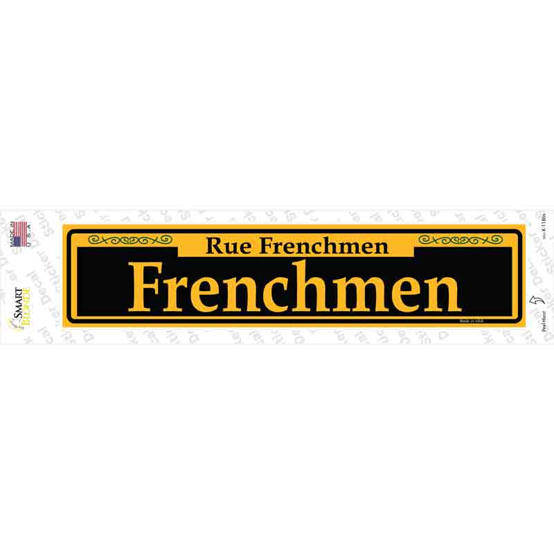 Frenchmen Yellow Novelty Narrow Sticker Decal