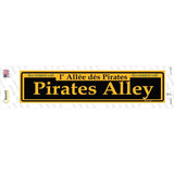 Pirates Alley Yellow Novelty Narrow Sticker Decal