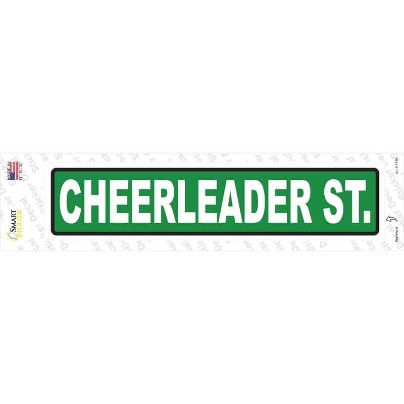 Cheerleader St. Novelty Narrow Sticker Decal