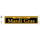 Mardi Gras Yellow Novelty Narrow Sticker Decal