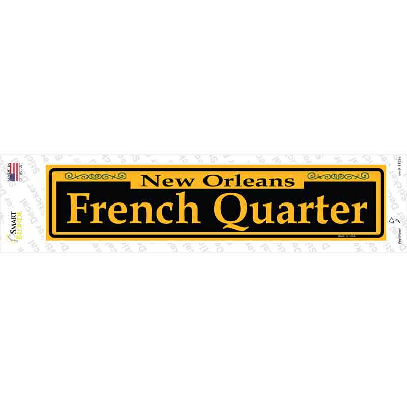 French Quarter Yellow Novelty Narrow Sticker Decal