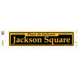 Jackson Square Yellow Novelty Narrow Sticker Decal