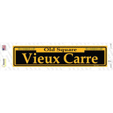 Vieux Carre Yellow Novelty Narrow Sticker Decal
