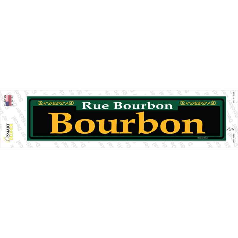 Bourbon Green Novelty Narrow Sticker Decal