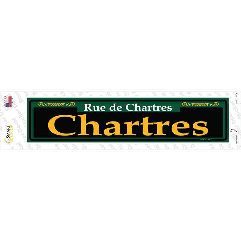 Chartres Green Novelty Narrow Sticker Decal