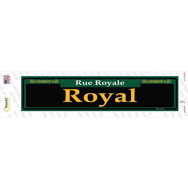 Royal Green Novelty Narrow Sticker Decal