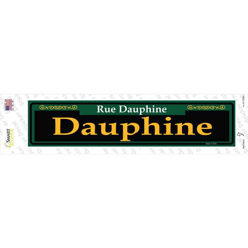 Dauphine Green Novelty Narrow Sticker Decal