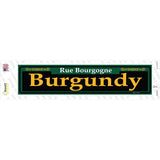 Burgundy Green Novelty Narrow Sticker Decal