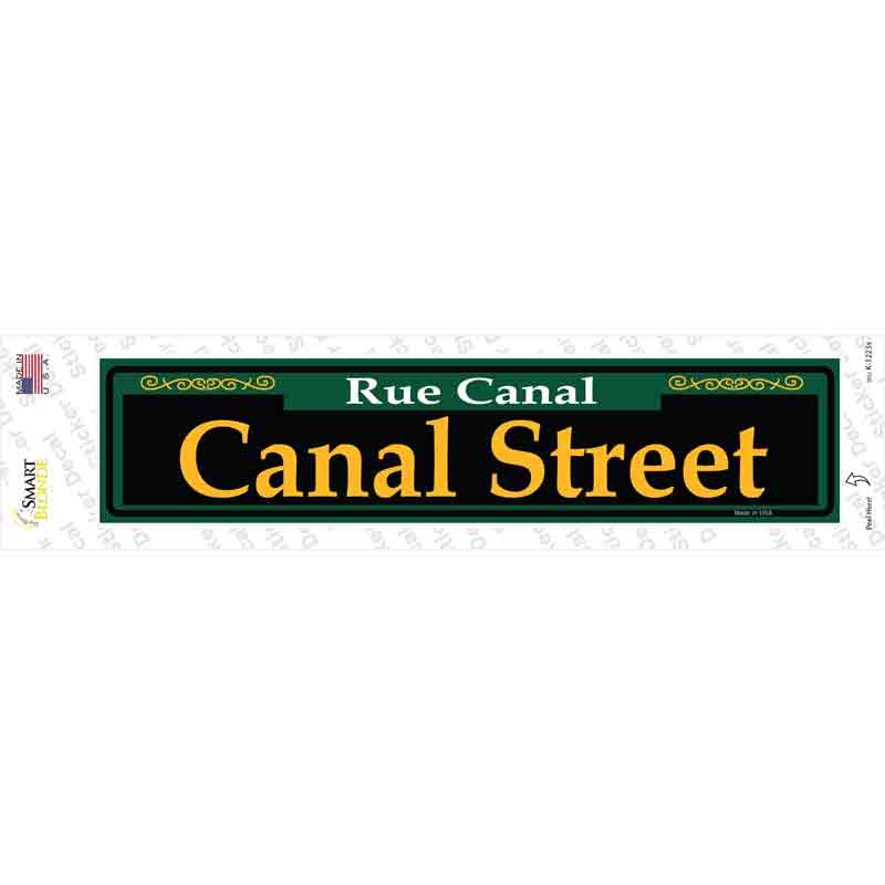 Canal Street Green Novelty Narrow Sticker Decal