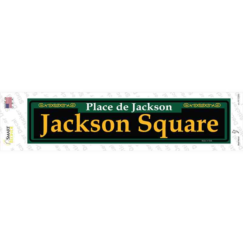 Jackson Square Green Novelty Narrow Sticker Decal