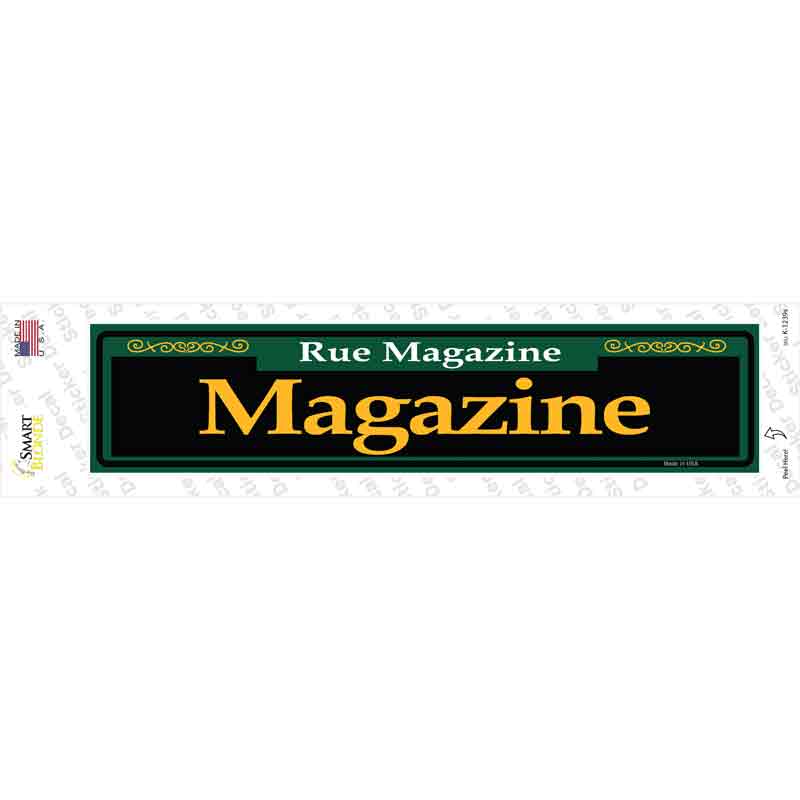 Magazine Green Novelty Narrow Sticker Decal