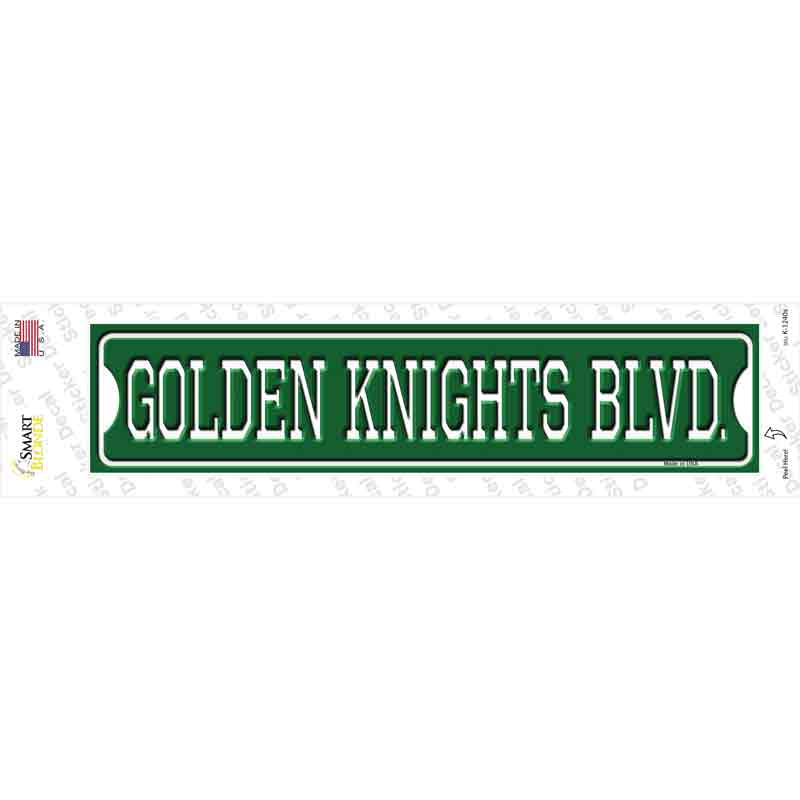 Golden Knights Blvd Novelty Narrow Sticker Decal